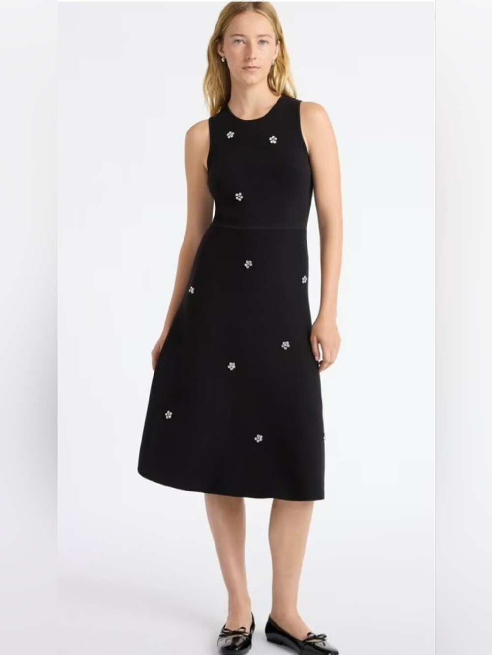 Free Assembly Women's Bling Sleeveless Midi Sweater Dress